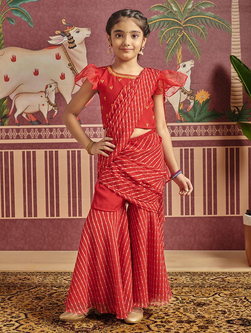 girls red printed fusion set - 21636518 - Zoom Image - 0