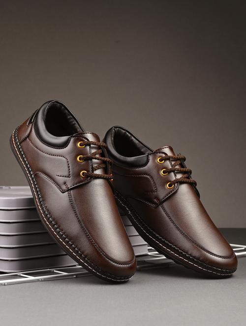 men brown lace-up derby - 21636571 - Standard Image - 0