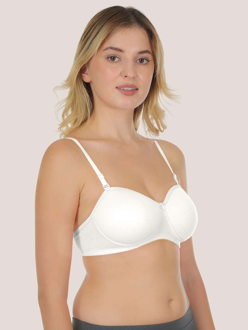 women pack of 2 solid bralette bra combo - 21636607 - Standard Image - 2