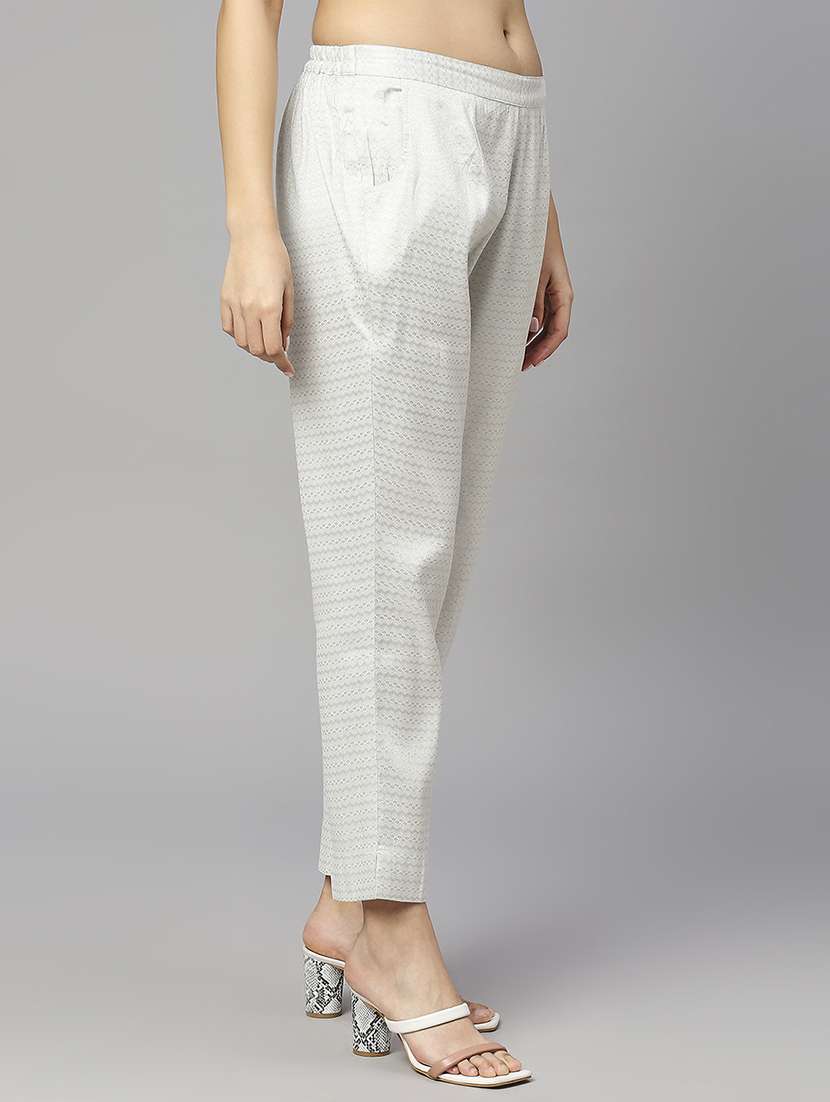 women mid rise solid tapered pant - 21636917 -  Standard Image - 2