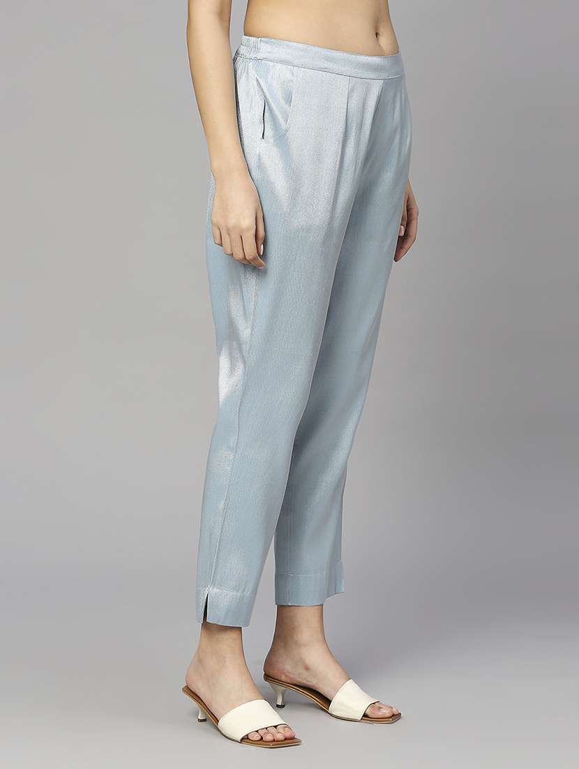 women mid rise solid tapered pant - 21636920 -  Standard Image - 2