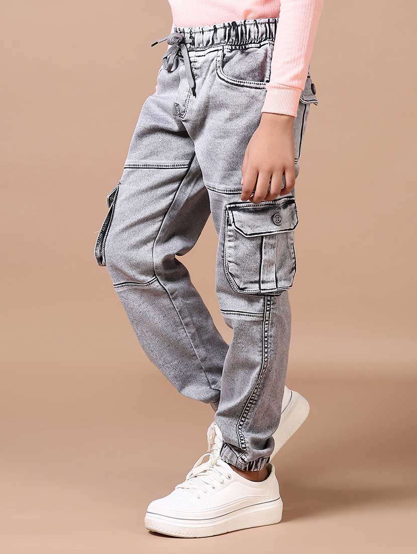 boys solid mid rise cargo  - 21636972 -  Standard Image - 2