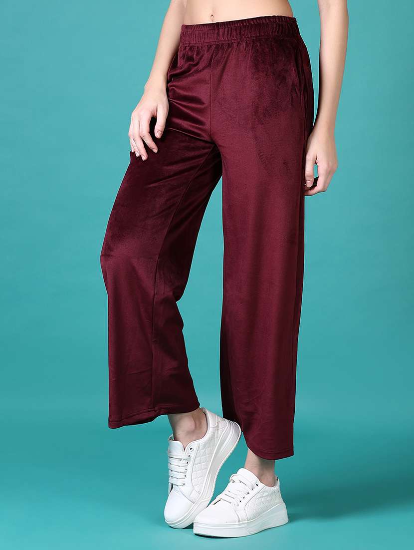 women solid mid rise palazzo  - 21636978 -  Standard Image - 2