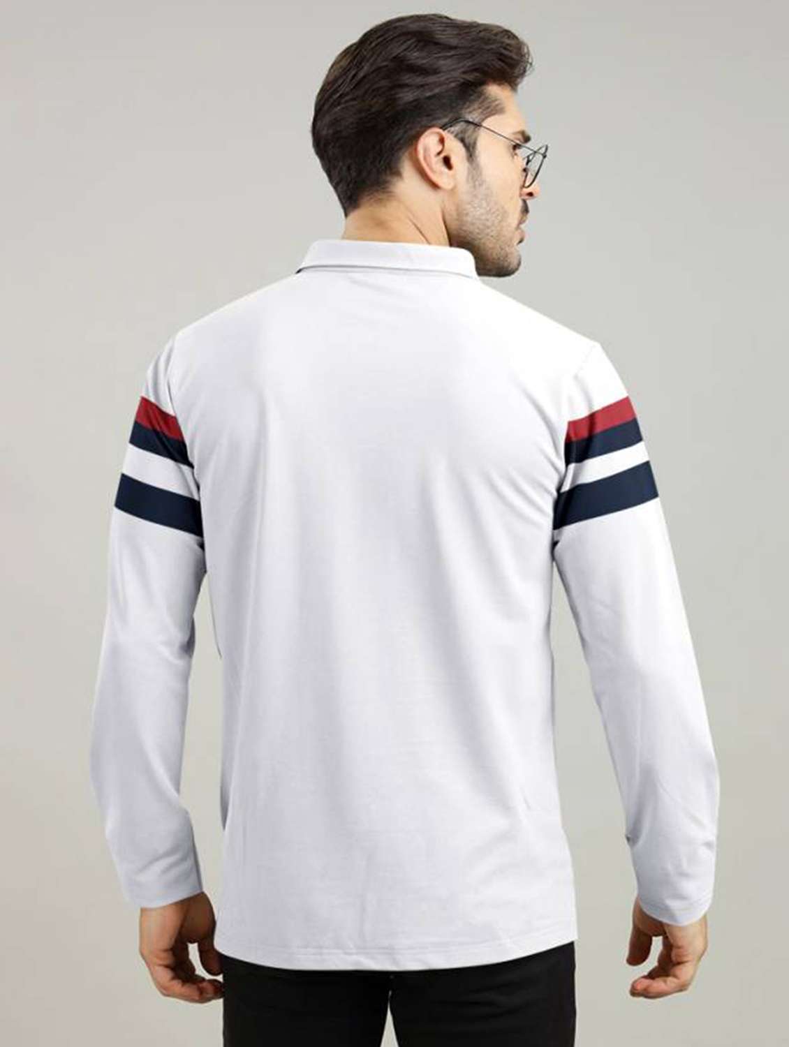 men regular fit striped long sleeve polo t-shirt - 21637687 -  Standard Image - 2