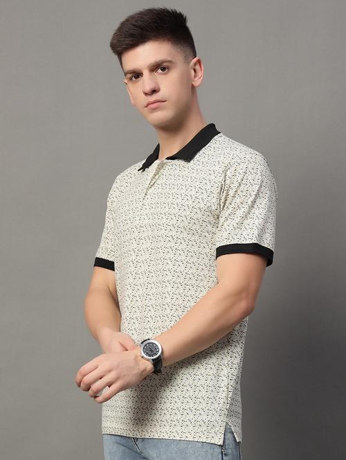 men regular fit printed polo t-shirt - 21638185 - Standard Image - 0