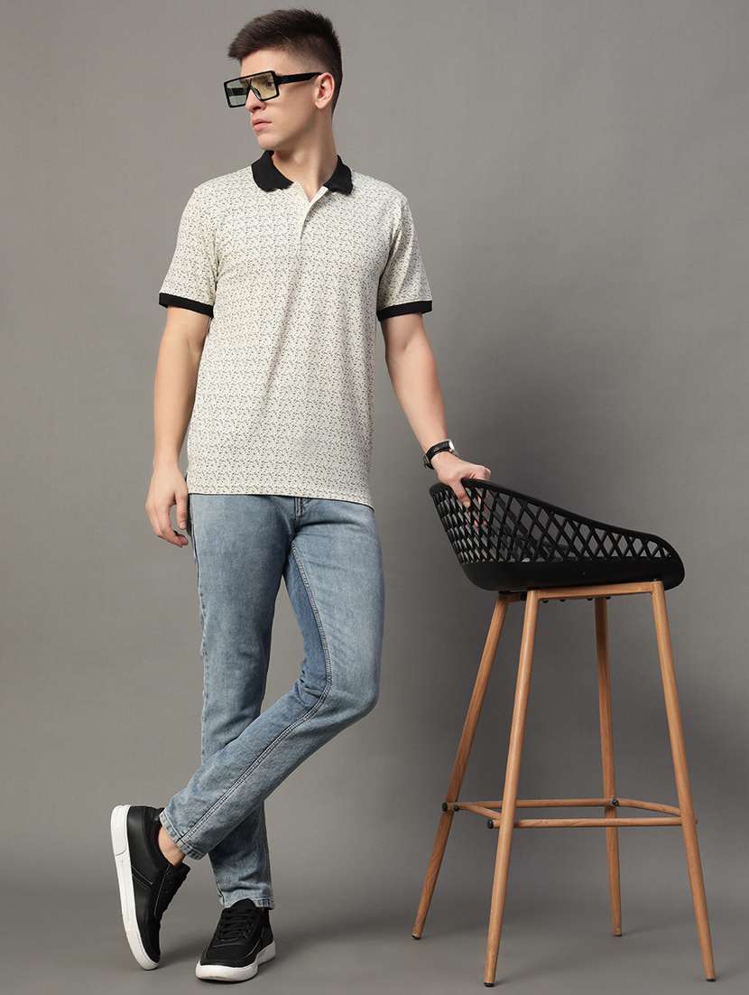 men short sleeves printed polo t-shirt - 21638234 -  Standard Image - 2