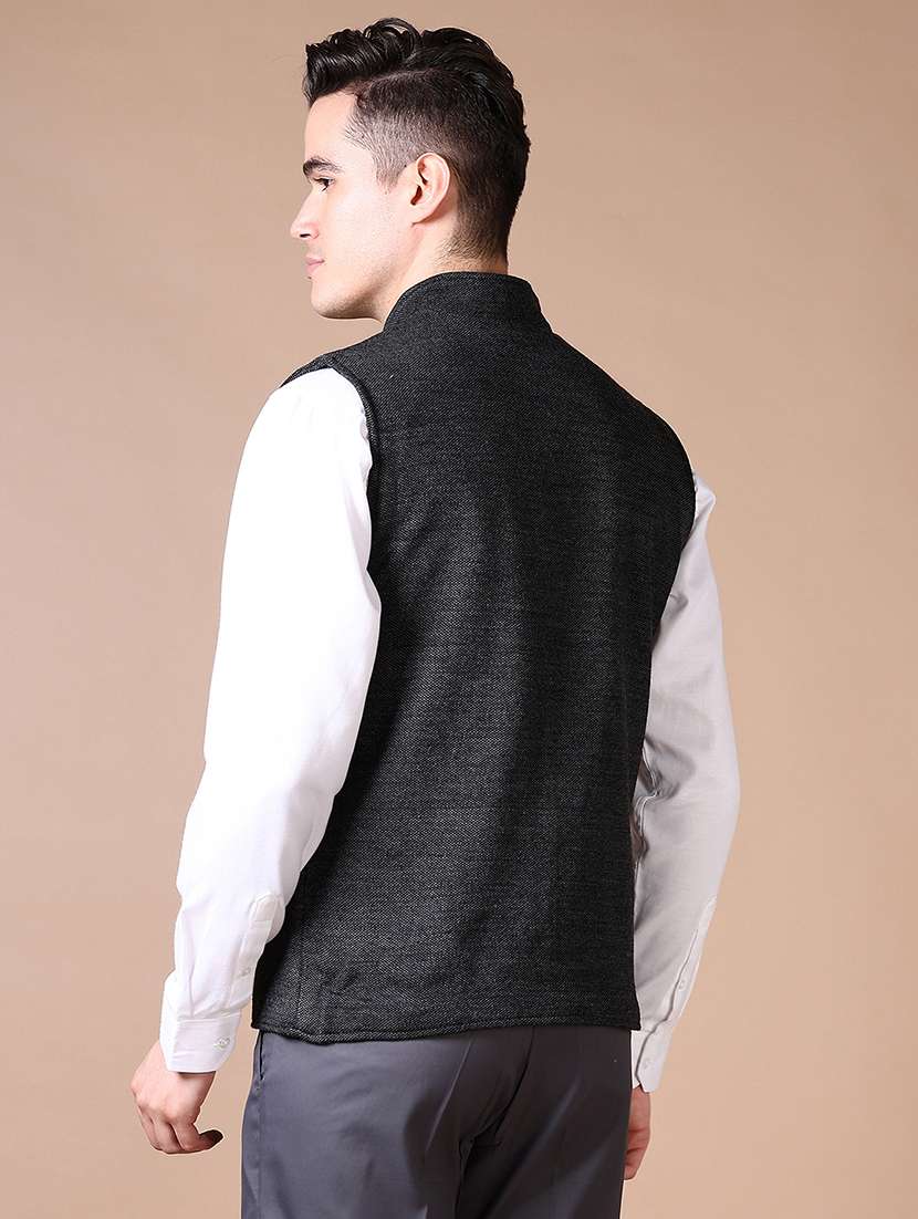 men self design sleeveless nehru jacket - 21638371 -  Standard Image - 2