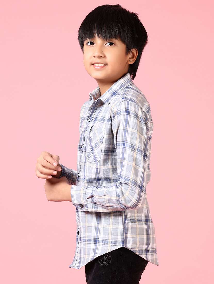 boys long sleeves checkered shirt - 21638418 -  Standard Image - 2