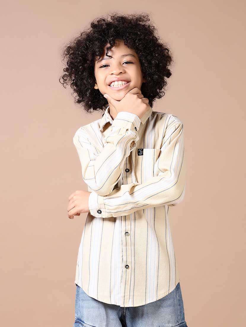 boys long sleeves striped shirt