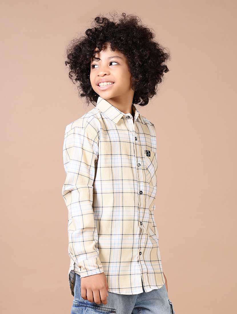 boys long sleeves checkered shirt - 21638423 -  Standard Image - 2