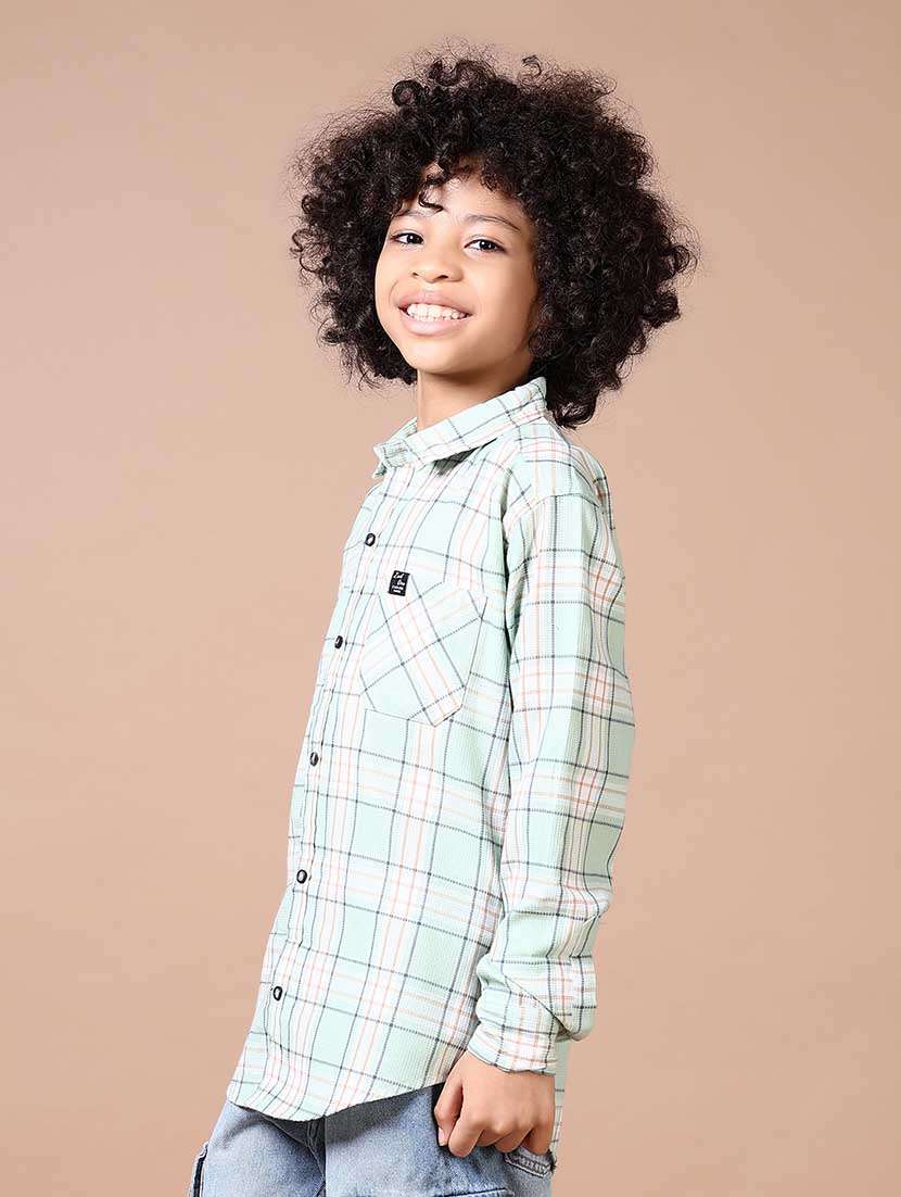 boys long sleeves checkered shirt - 21638424 -  Standard Image - 2