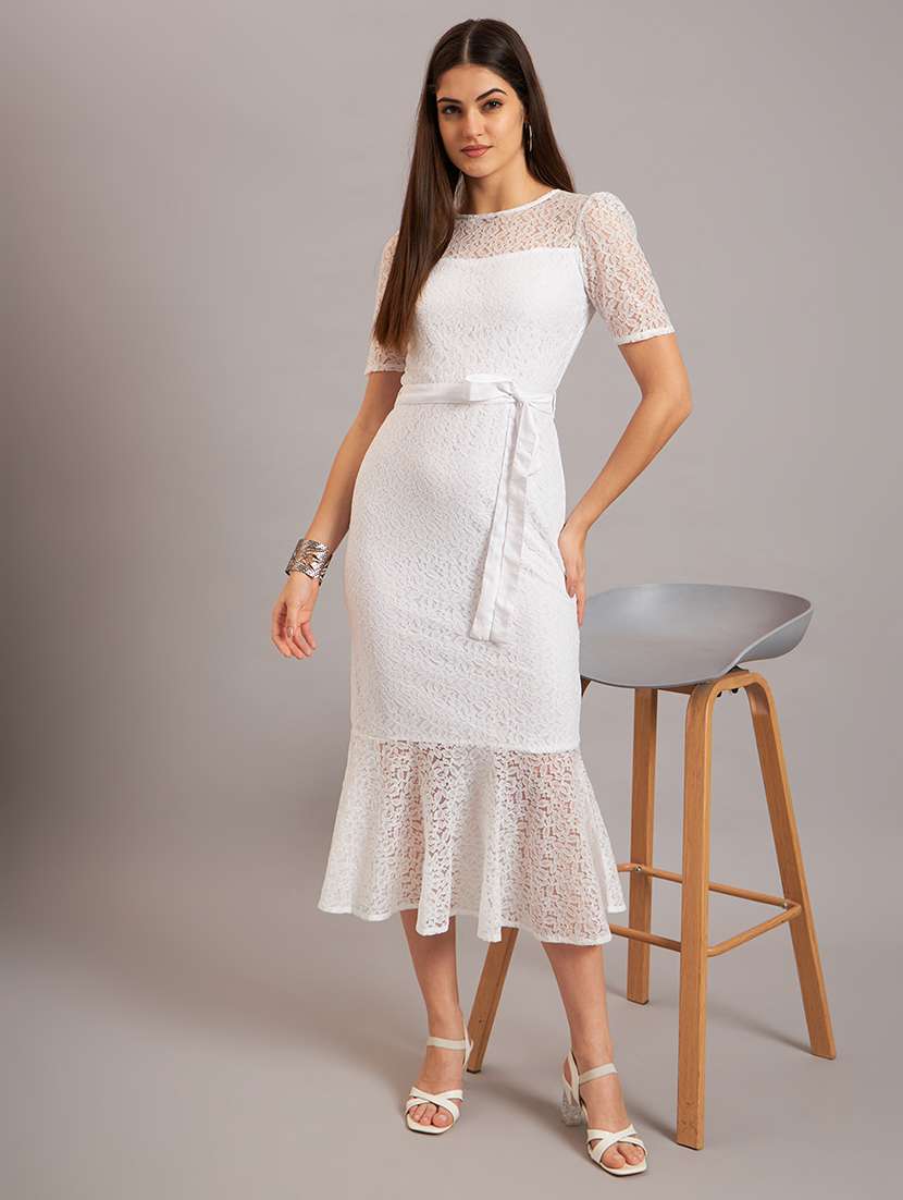 women self design tiered dress - 21638506 -  Zoom Image - 0