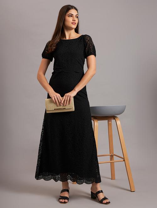women self design fit & flare dress - 21638526 - Standard Image - 0