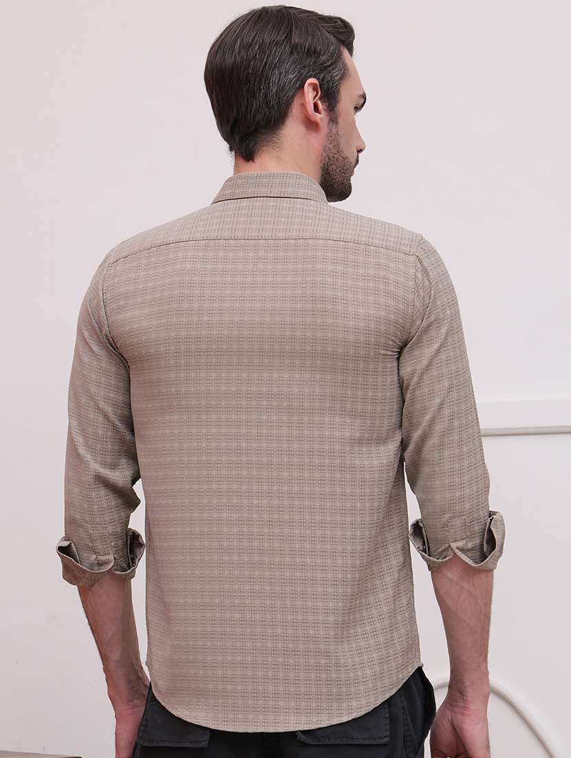 men regular fit textured casual shirt  - 21638585 -  Standard Image - 2