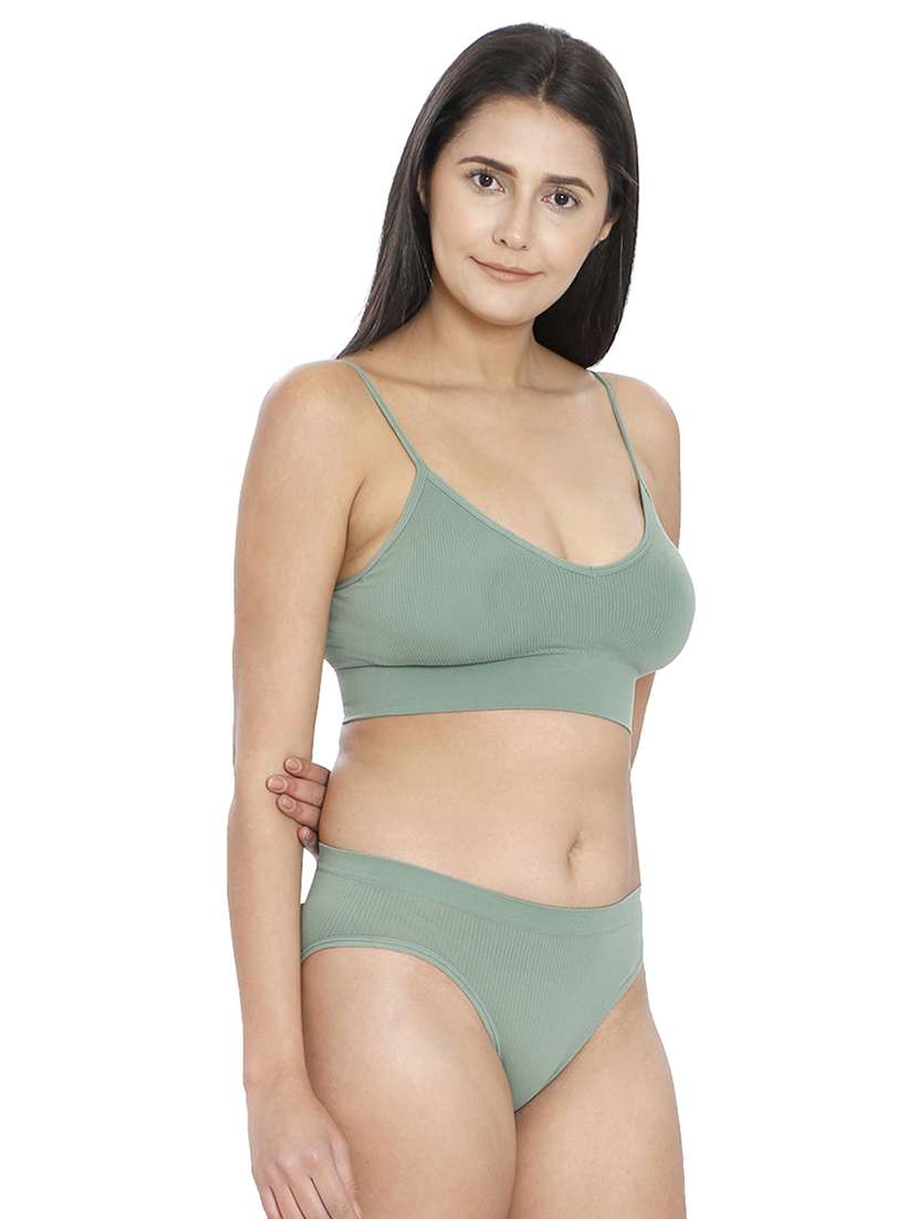 women solid bra and panty set - 21638613 -  Standard Image - 2