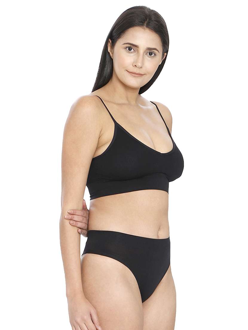 women solid bra and panty set - 21638623 -  Standard Image - 2