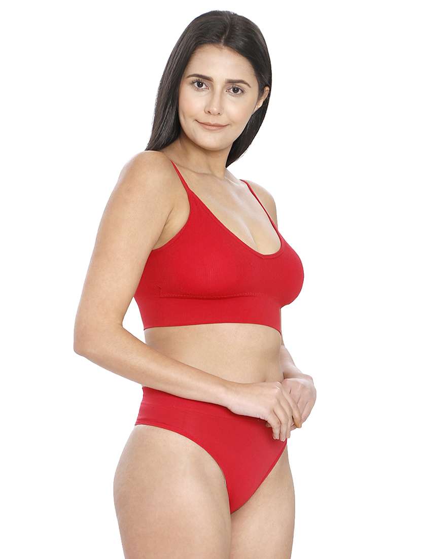 women solid bra and panty set - 21638626 -  Standard Image - 2