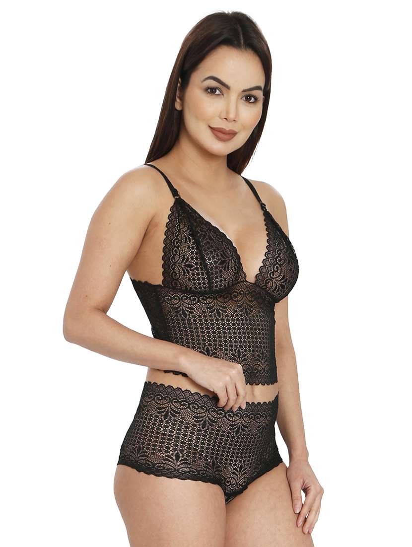 women laced see through bra and panty set - 21638627 -  Standard Image - 2