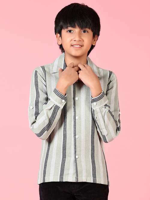 boys long sleeves striped shirt - 21638780 -  Standard Image - 0