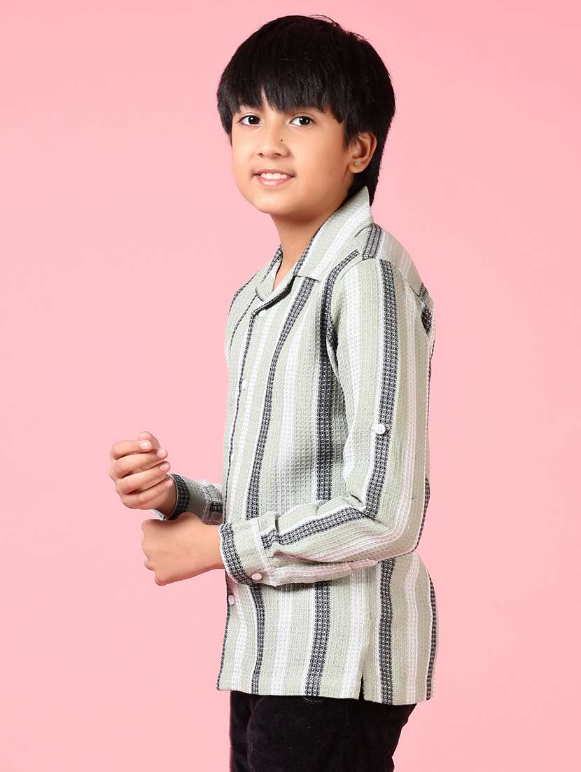 boys long sleeves striped shirt - 21638780 - Standard Image - 2