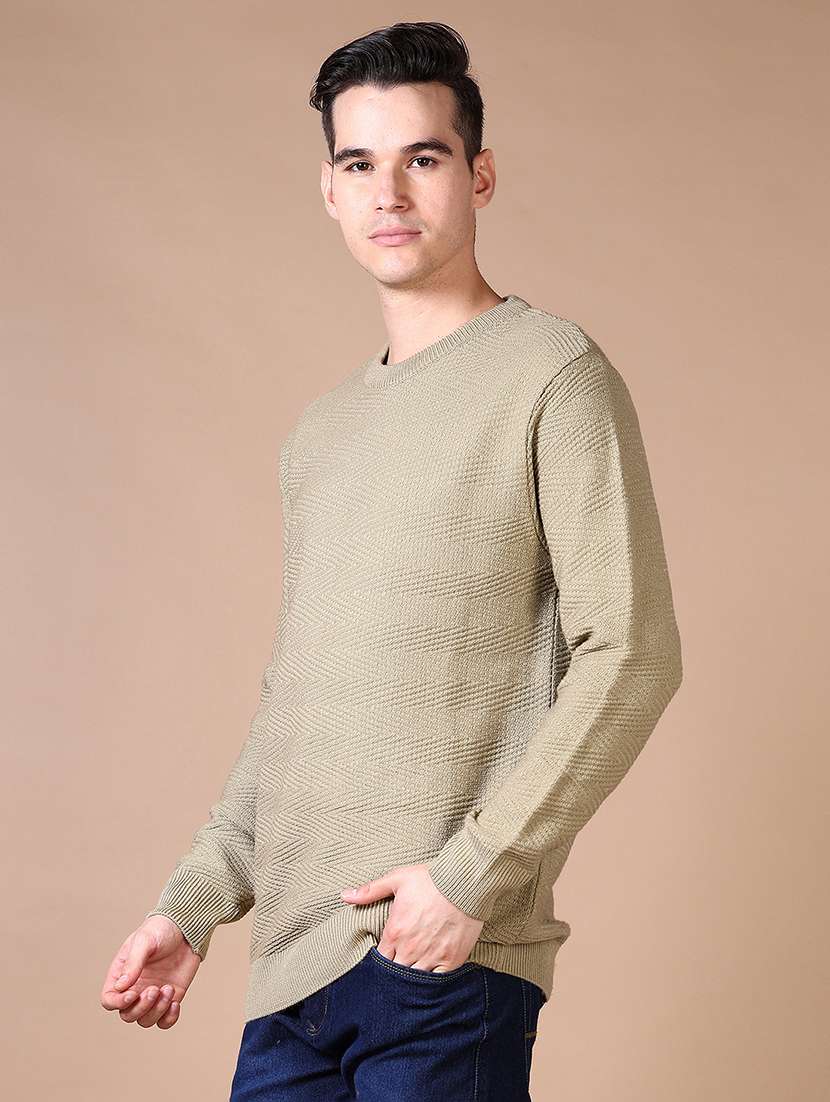 men self design long sleeve pullover sweater - 21638797 -  Standard Image - 2
