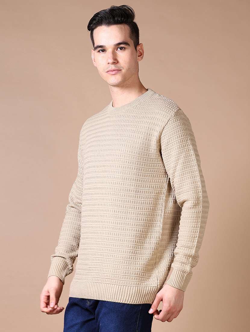 men self design long sleeve pullover sweater - 21638798 -  Standard Image - 2