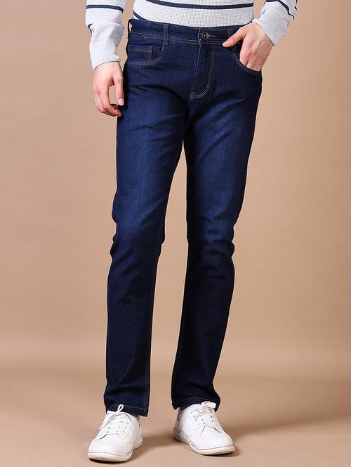 men mid rise plain slim fit jean - 21638814 - Standard Image - 0