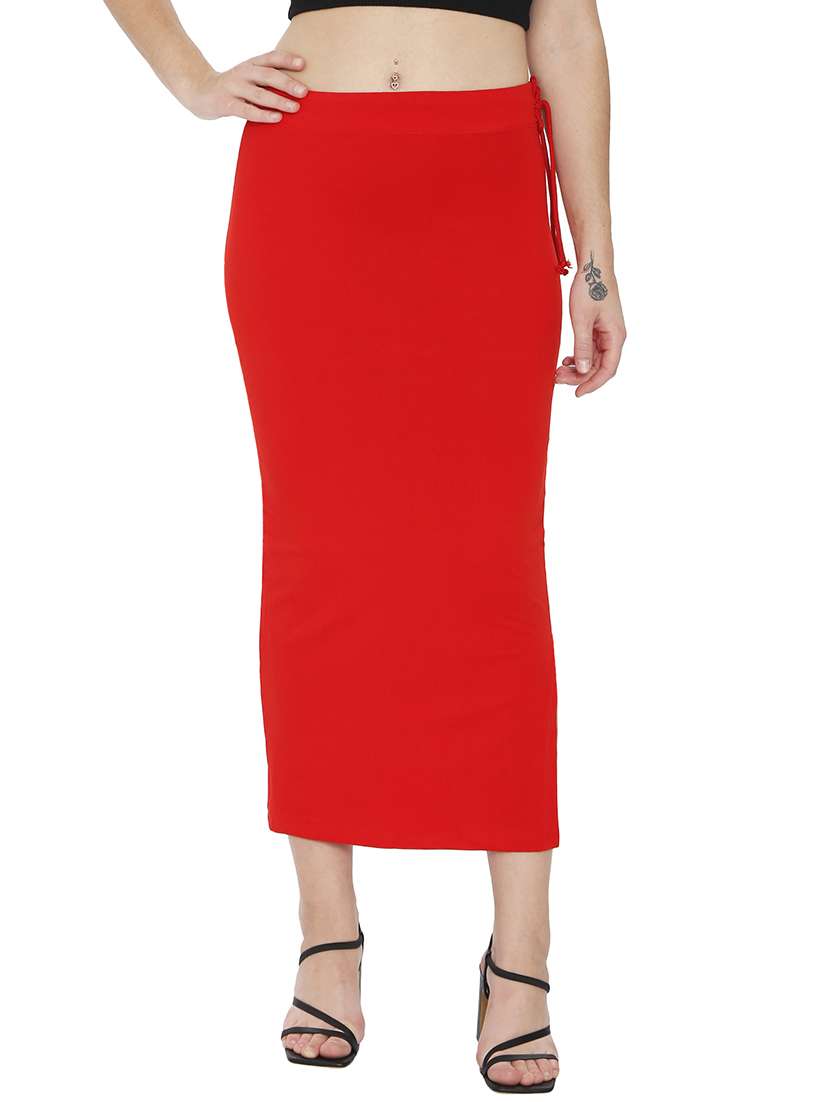 women red cotton blend saree shaper 
