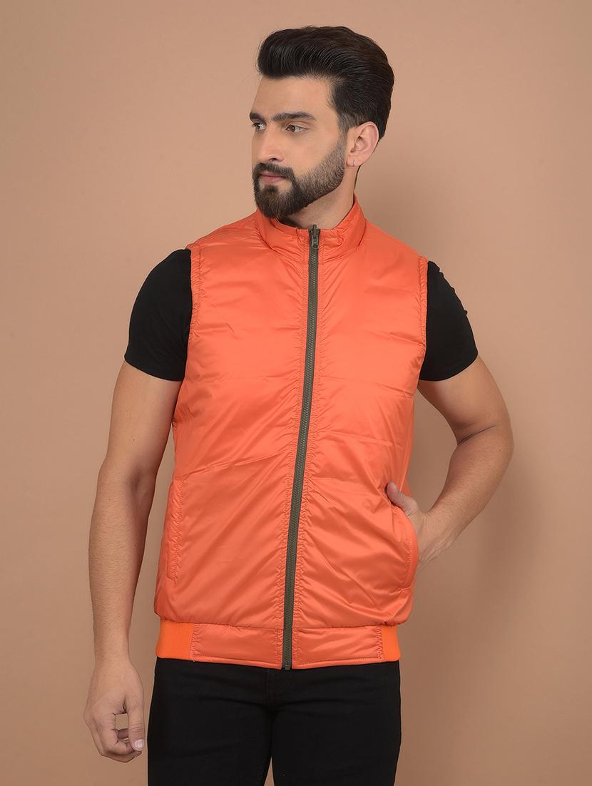 men solid reversible sleeveless quilted jacket - 21639044 - Standard Image - 2
