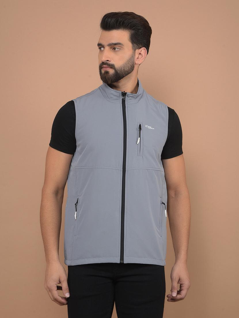 men solid reversible sleeveless jacket - 21639045 -  Zoom Image - 0