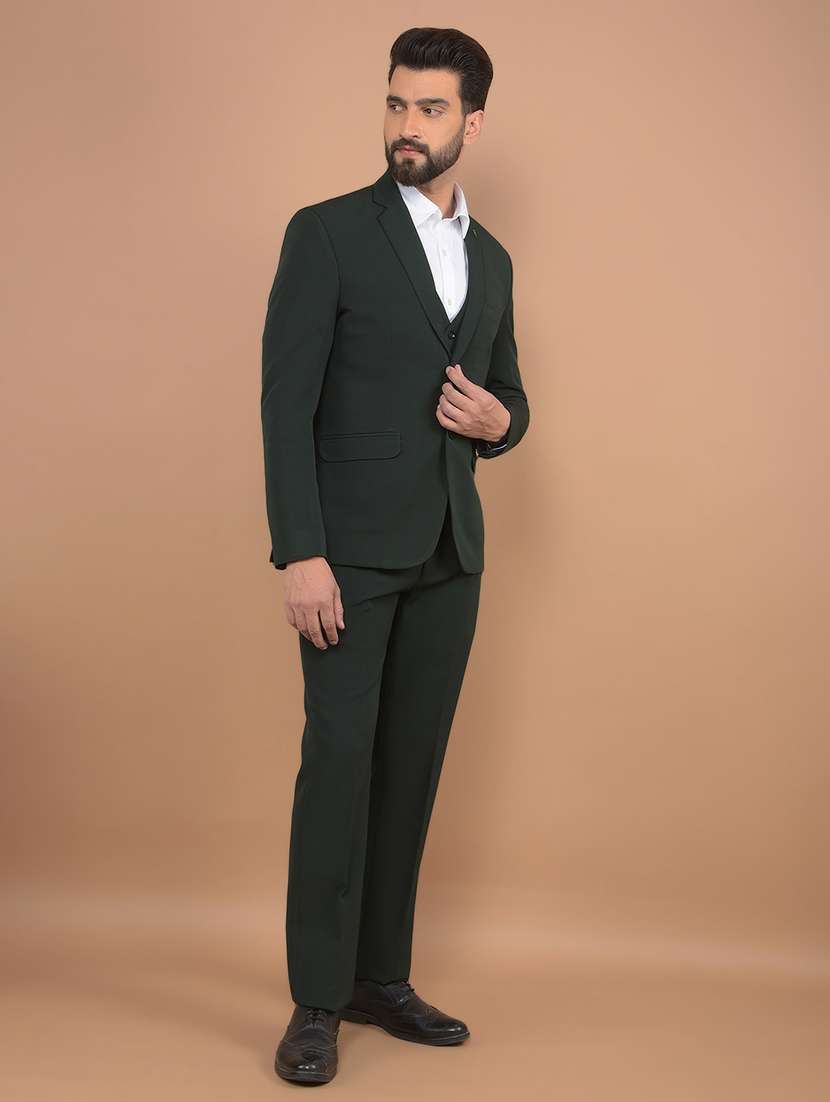 men solid 3-piece formal suit - 21639048 -  Standard Image - 2