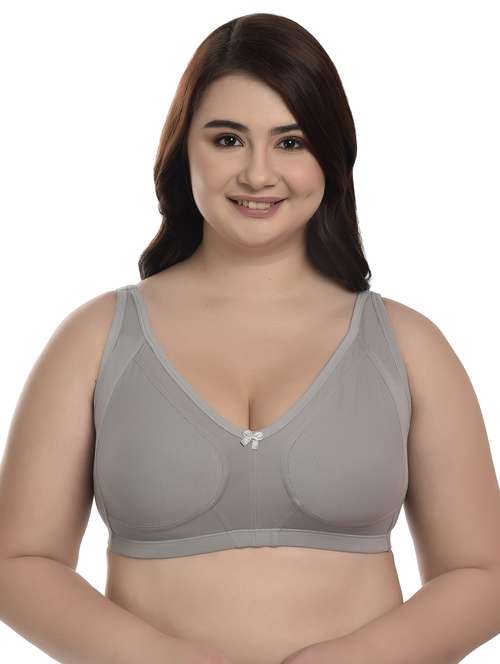 women solid full coverage plus size bra - 21639059 - Standard Image - 0