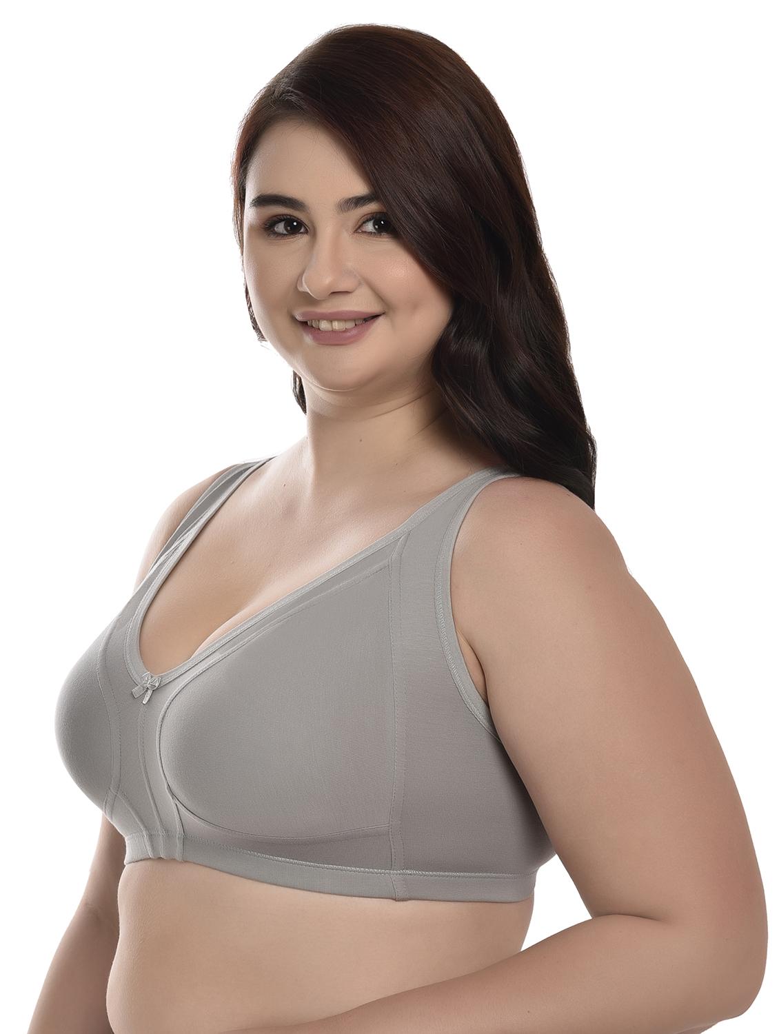 women solid full coverage plus size bra - 21639059 - Standard Image - 2