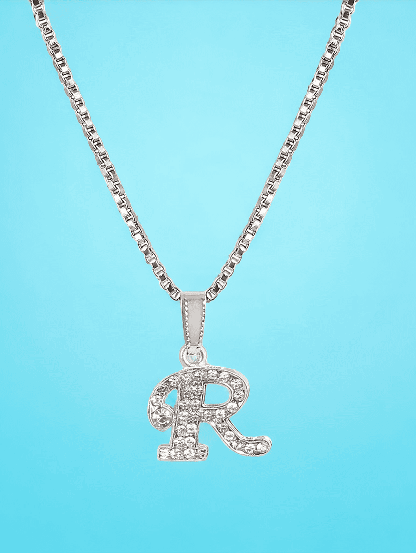men personalized letter pendant with chain - 21639077 - Standard Image - 2