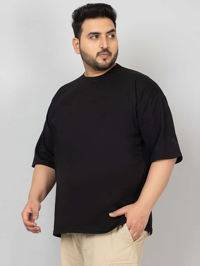 men plain short sleeves oversized t-shirt - 21639078 -  Standard Image - 2