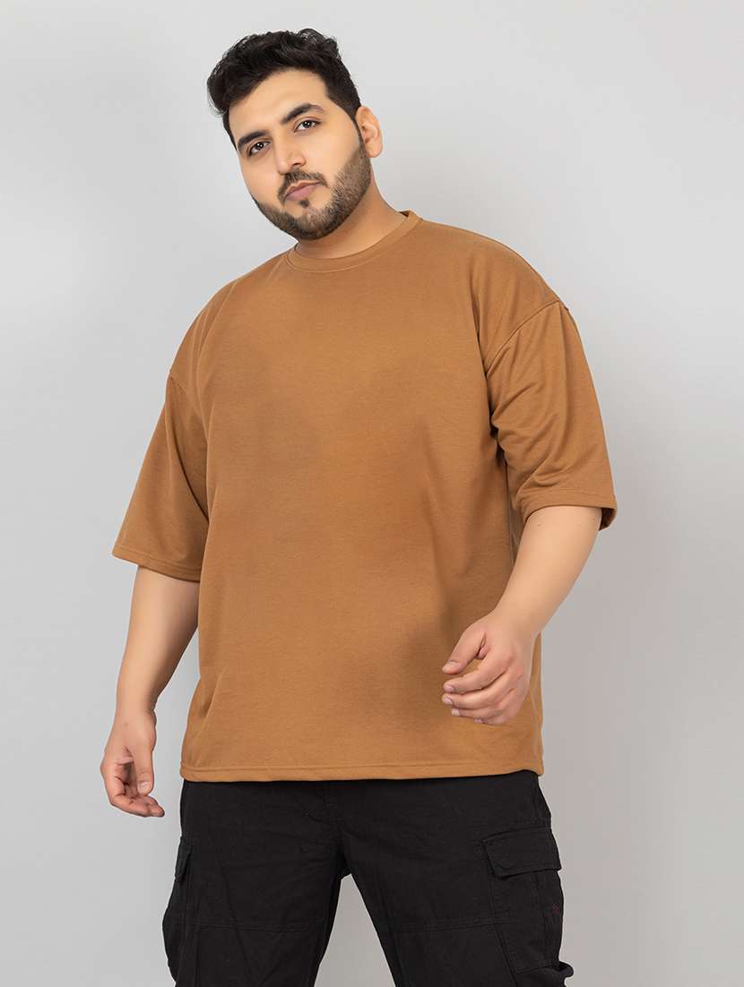 men plain short sleeves oversized t-shirt - 21639079 -  Standard Image - 2