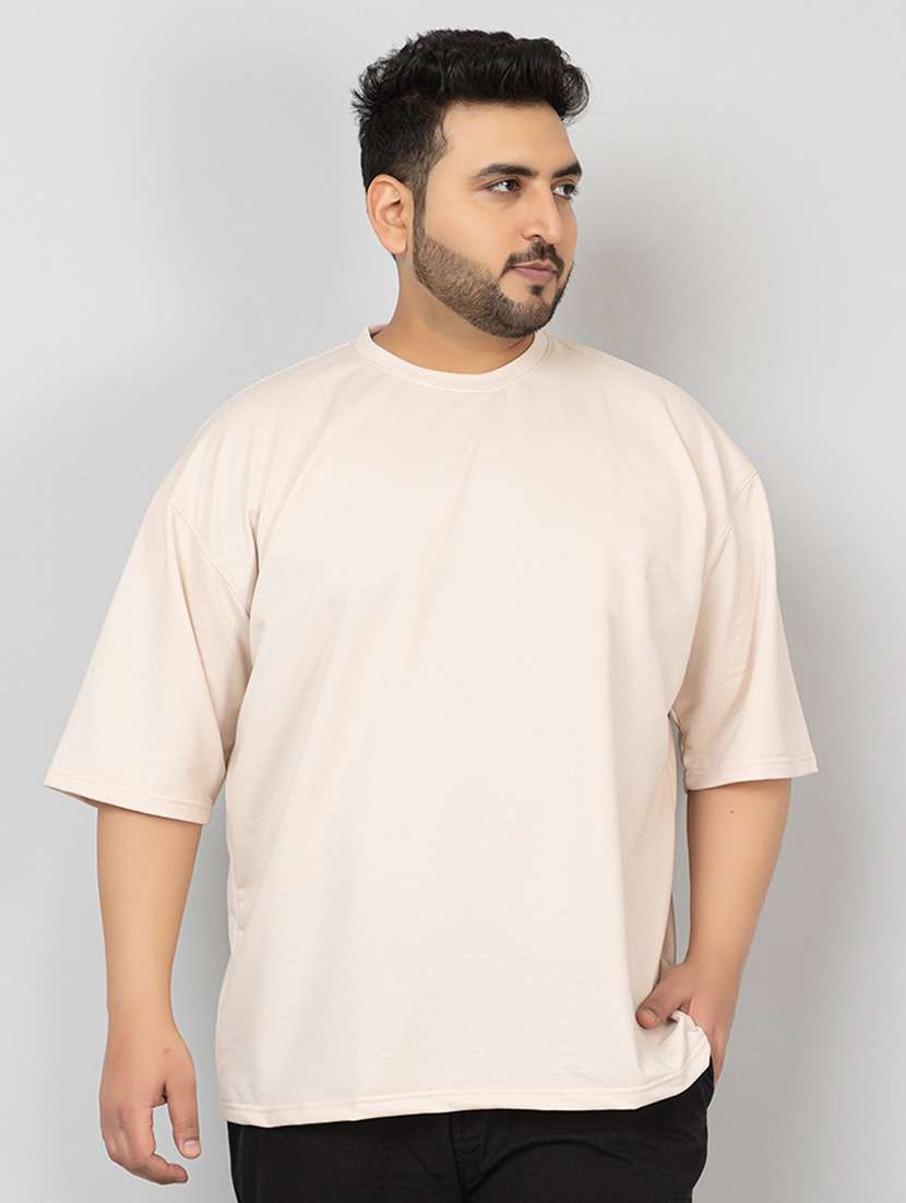 men plain short sleeves oversized t-shirt