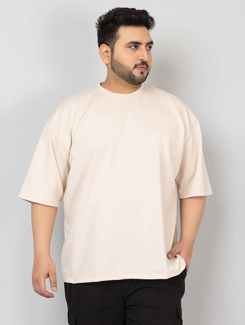 men plain short sleeves oversized t-shirt - 21639080 -  Standard Image - 2