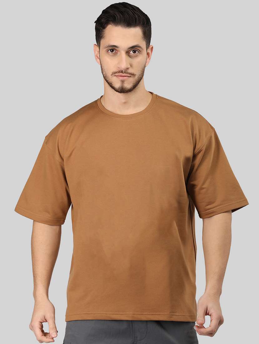 men plain short sleeves oversized t-shirt