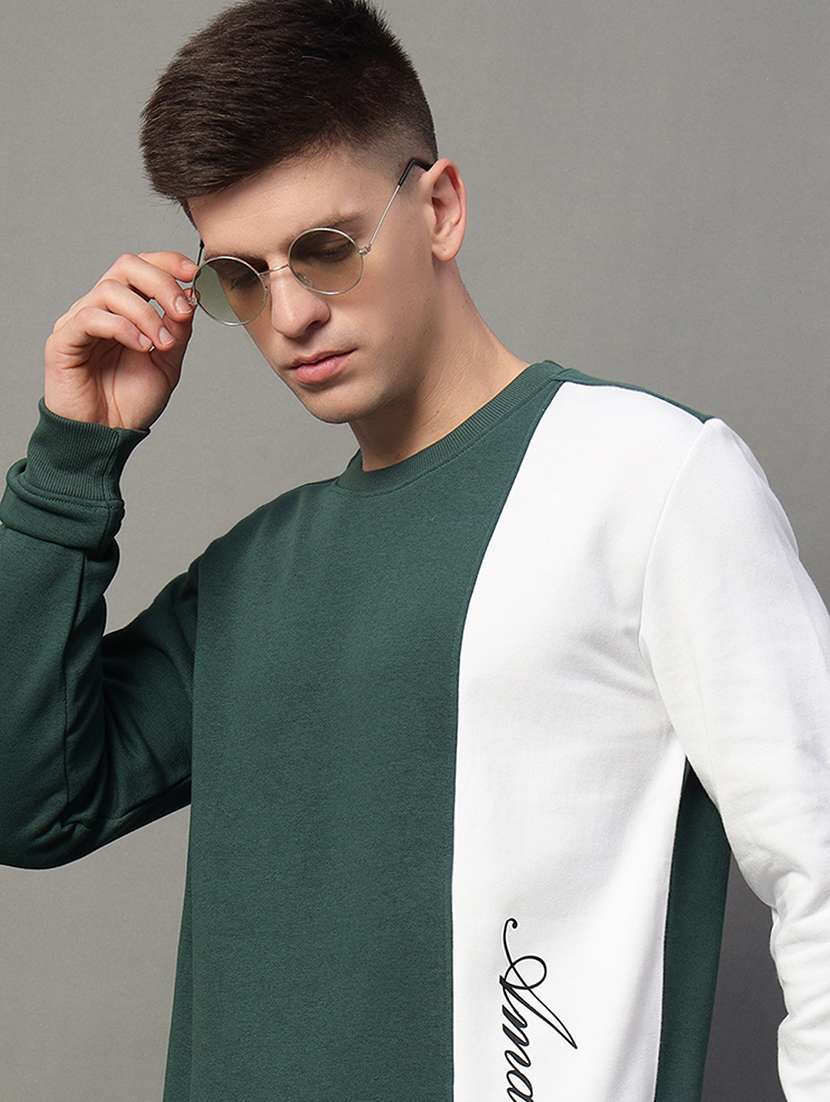 men long sleeves color block sweatshirt - 21639208 -  Standard Image - 2