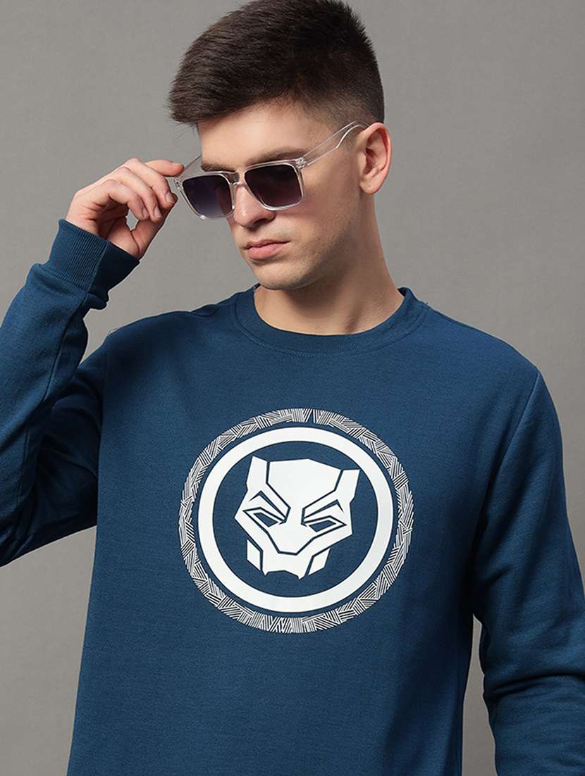 men long sleeves front print sweatshirt - 21639229 -  Standard Image - 2