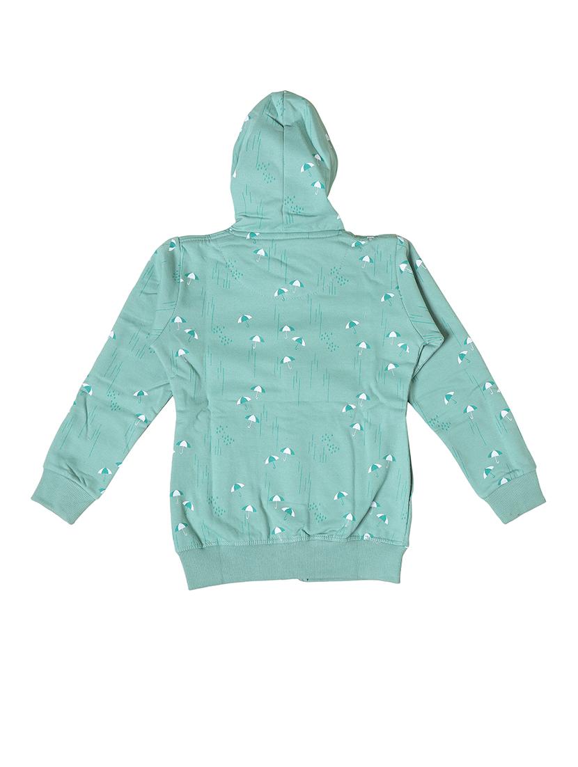 girls printed long sleeve hooded sweatshirt - 21639241 - Standard Image - 2