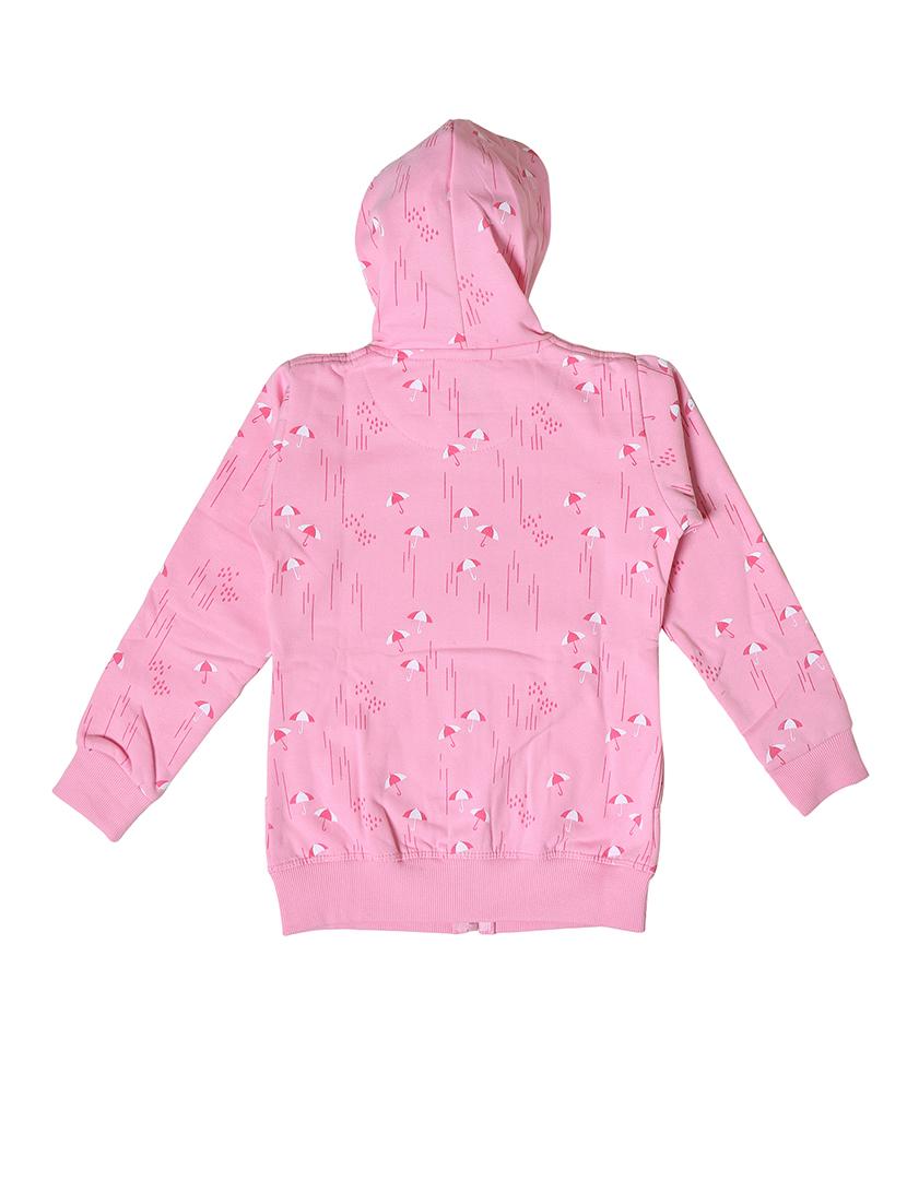 girls printed long sleeve hooded sweatshirt - 21639242 - Standard Image - 2