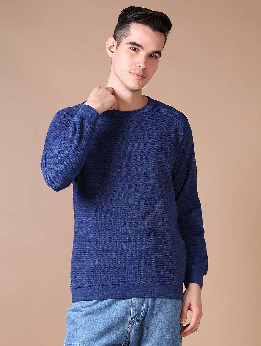 men self design long sleeve pullover