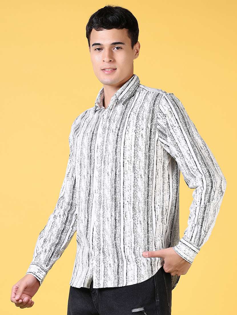 men printed long sleeve casual shirt - 21639293 - Standard Image - 2