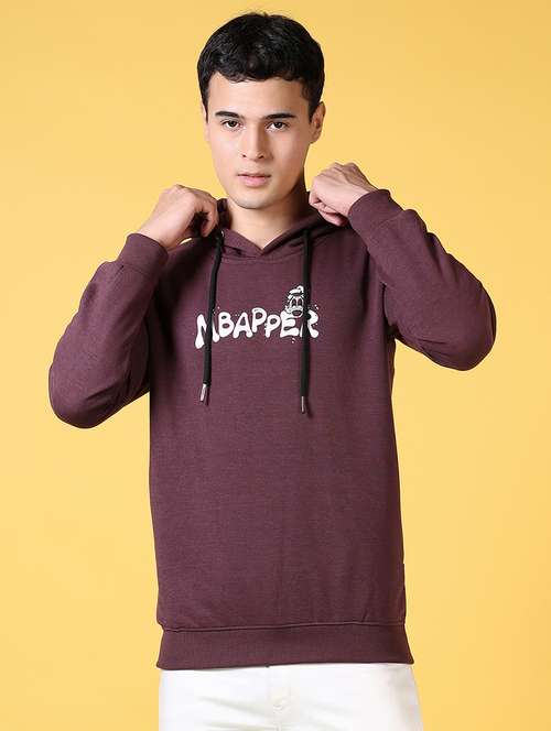 men front & back print long sleeve hooded sweatshirt - 21639428 -  Standard Image - 0