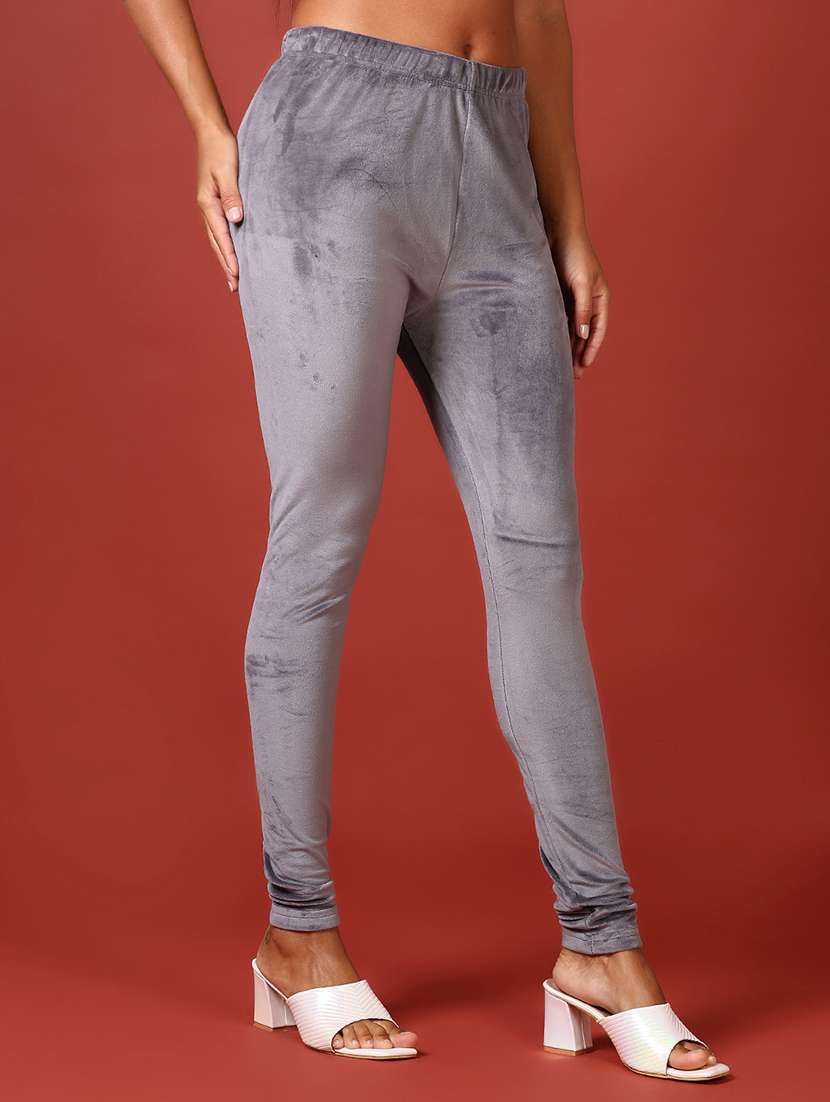 women solid mid rise woolen legging - 21639766 -  Standard Image - 2