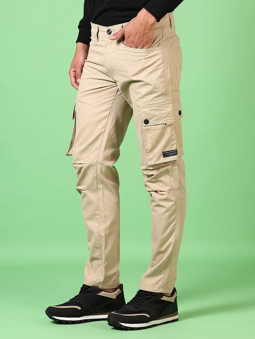 men mid rise solid cargo - 21639811 -  Standard Image - 2