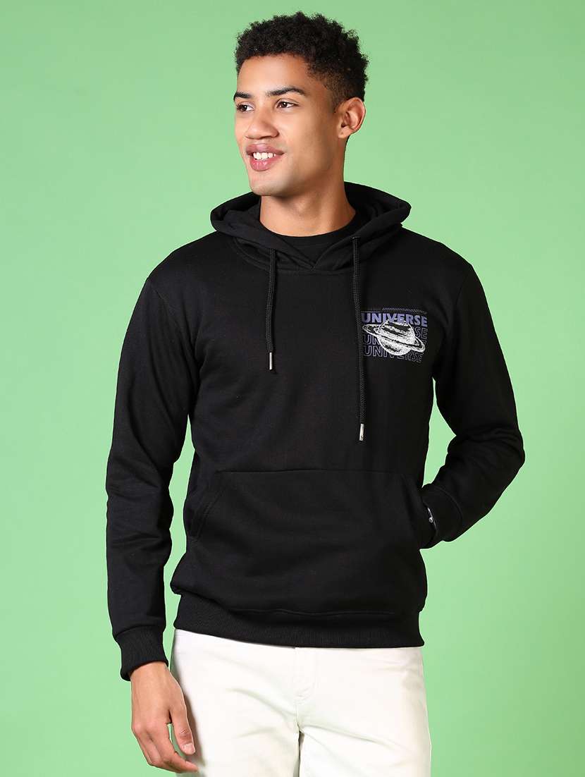 men long sleeves front & back print sweatshirt