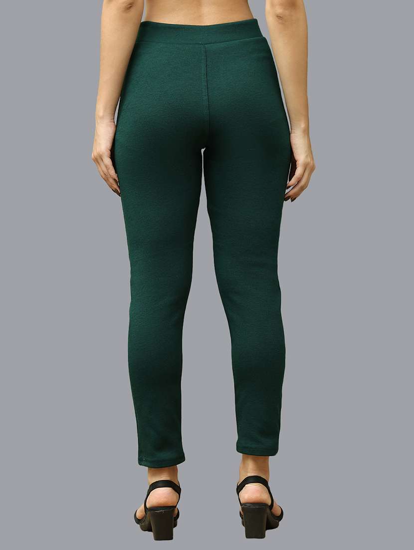 women pack of 2 plain woolen pants - 21639941 - Standard Image - 2